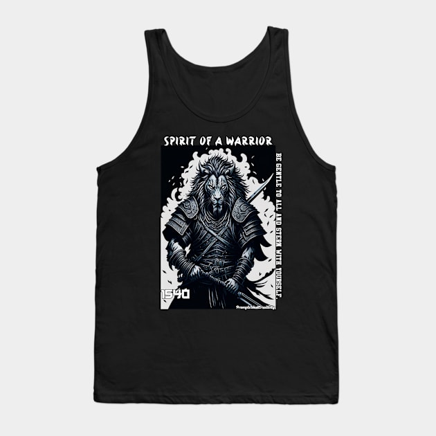 Spirit Of A Warrior Tank Top by QuirkyPrintShop